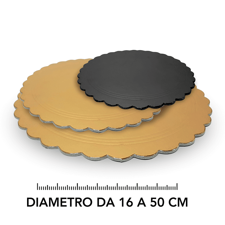 Dischi oro/nero merlettati - 10 kg.